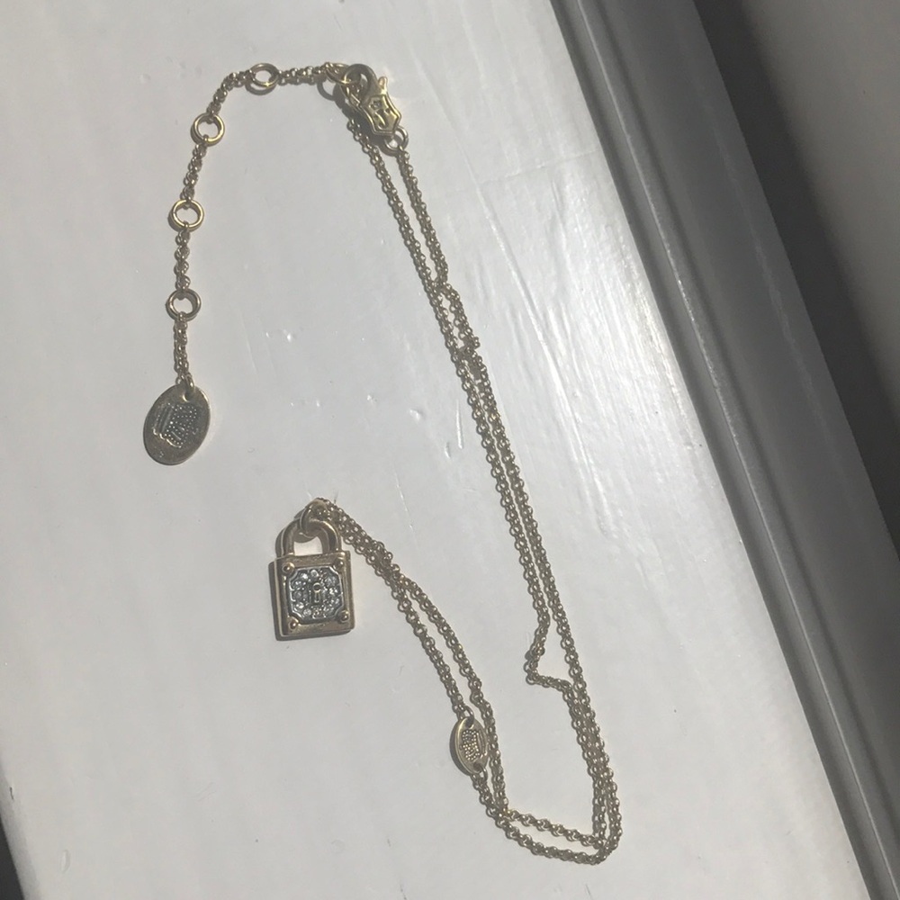 JUICY COUTURE LOCK GOLD NECKLACE